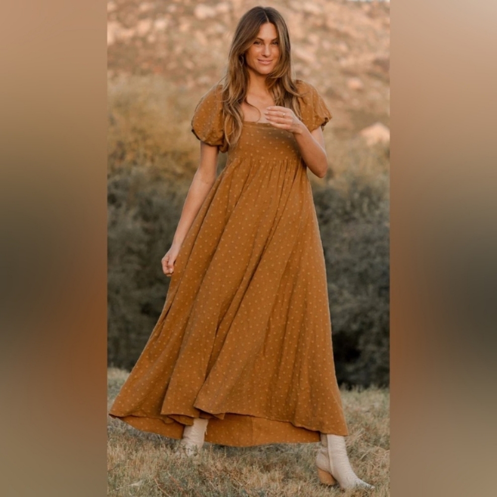 *SOLD* Rylee + Cru Oceane Dress | Brass